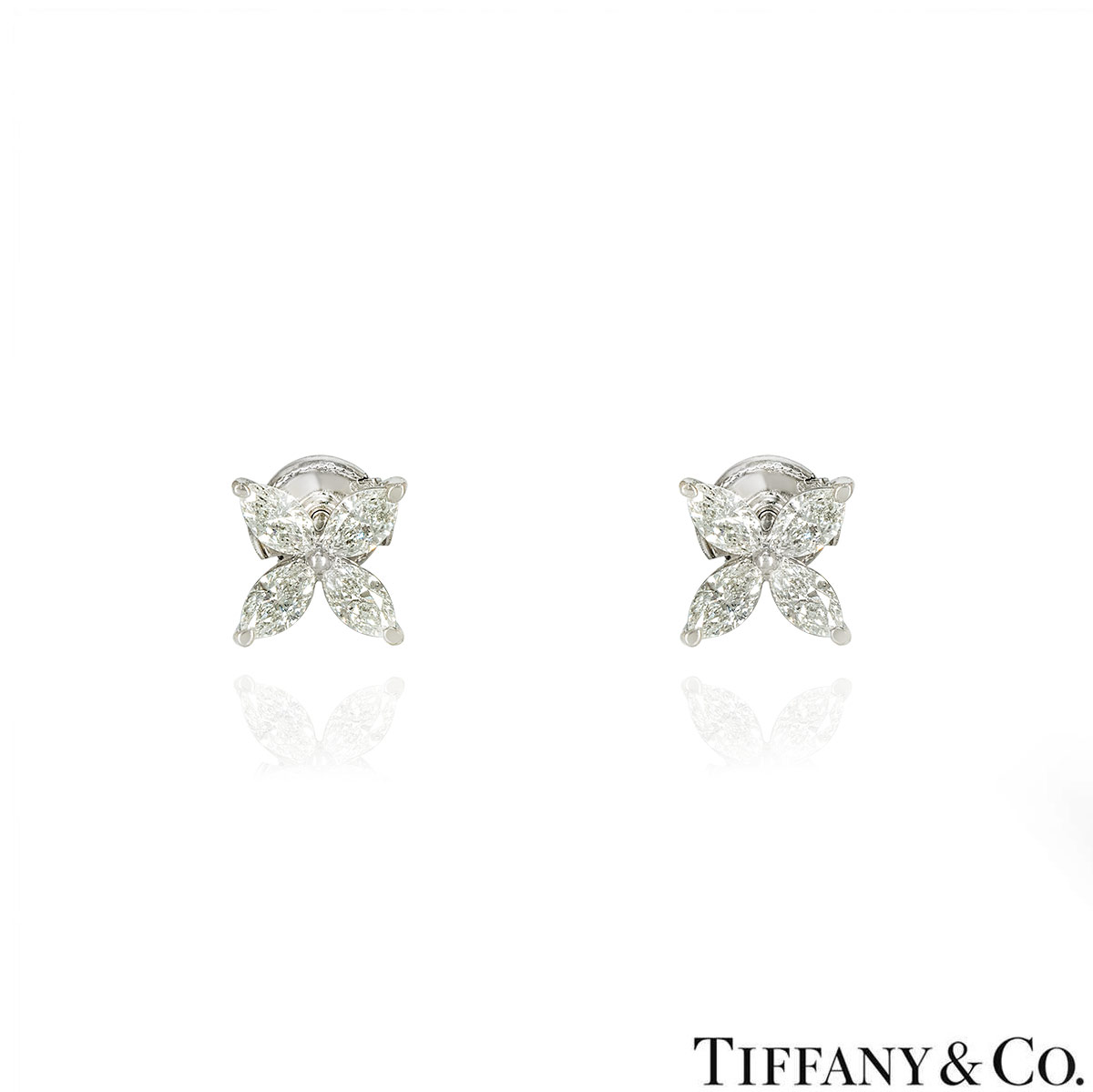 Tiffany & Co. Platinum Diamond Victoria Large Earrings 60133985